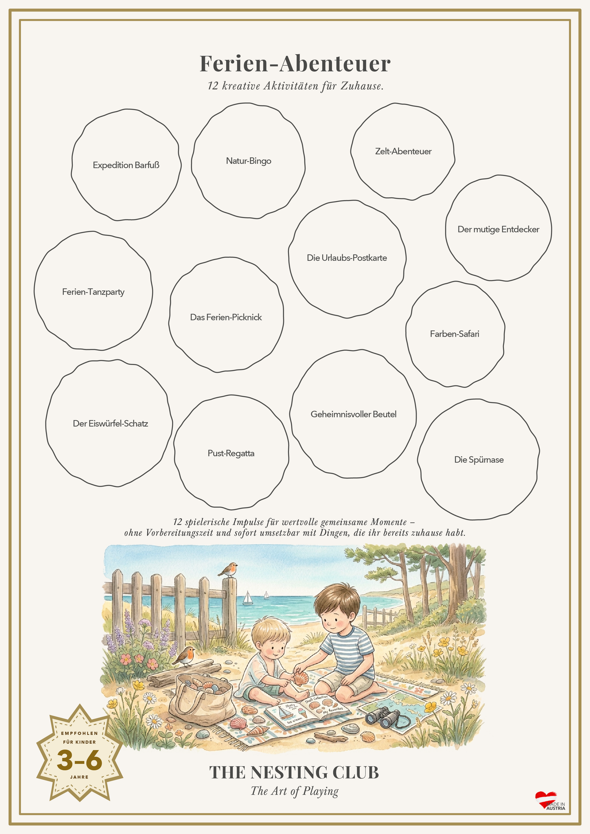 Ferien-Abenteuer Rubbelkalender – The Nesting Club