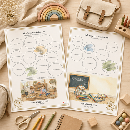 Das Schulstart-Set von The Nesting Club – Schulstart-Countdown & Montessori-Kalender