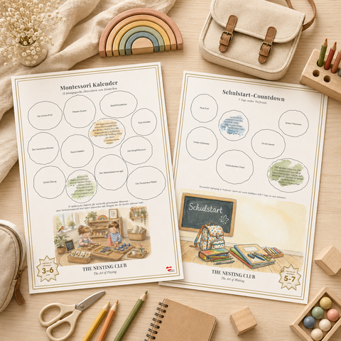 Das Schulstart-Set von The Nesting Club – Schulstart-Countdown & Montessori-Kalender