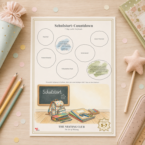 Schulstart-Countdown von The Nesting Club – A4 Vorfreude-Kalender