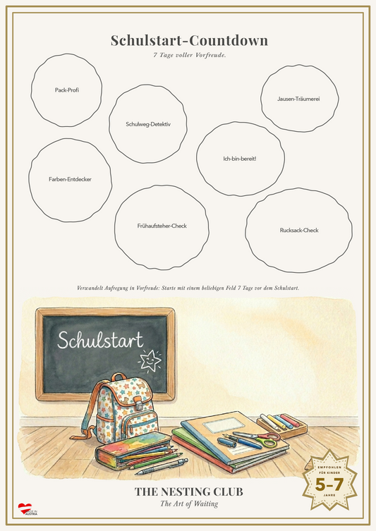Schulstart-Countdown Rubbelkalender – Einschulungsgeschenk