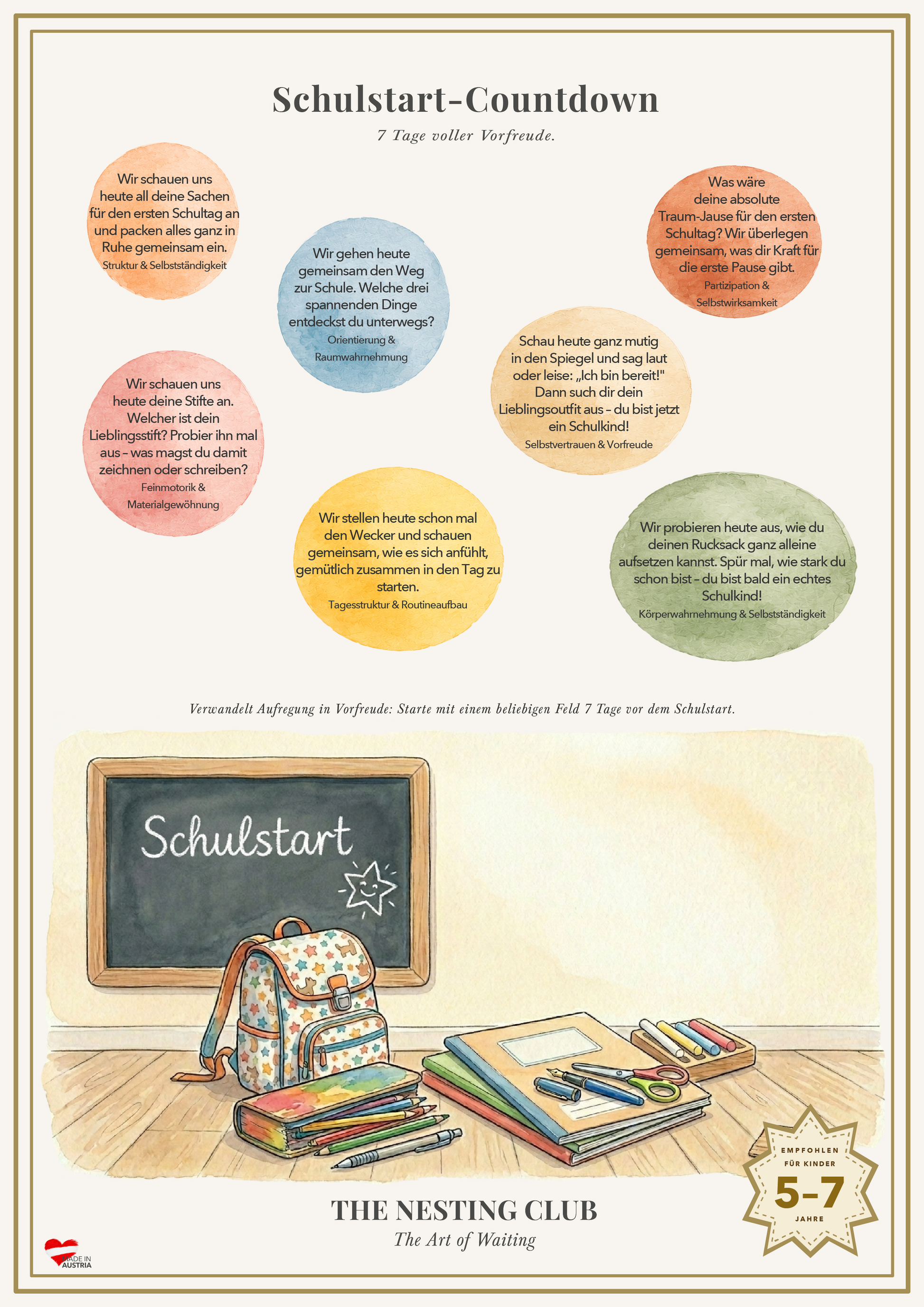 Schulstart-Countdown aufgerubbelt – 7 Momente sichtbar